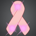 Pink Awareness Ribbon Blinking Pin (Blank)